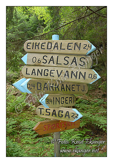 Bakkanetjønna - Godt skiltet og blåmerkede løyper -  © Foto: Knut Ekanger