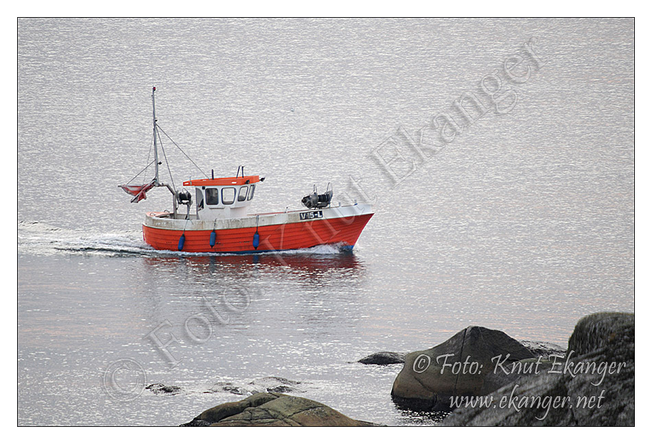 Denne fiskebåten har stø kurs for Ula. -  © Foto: Knut Ekanger / www.ekanger.net