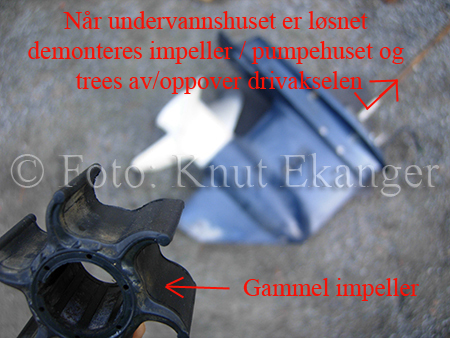 Bytte av impeller -  Foto: Knut Ekanger