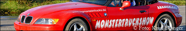 Monstertruckshow p Hovland i Larvik -  Foto: Knut Ekanger
