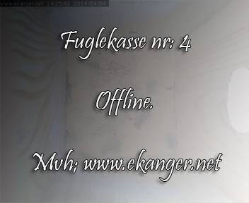 Fuglekassekamera oppdateres hvert 5 sekund - trykk p F5 og oppdater din browser dersom det ikke skjer -  www.ekanger.net